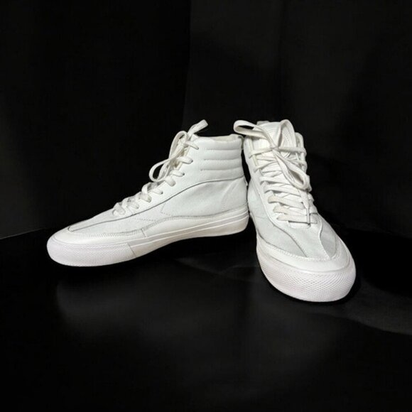 🌻NEW McQ Alexander McQueen Swallow Vulc Leather High-top Sneaker Size 40 Unisex - Picture 9 of 13